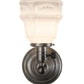Meyda Lighting Revival Garland 5" Brushed Nickel Wall Sconce With White Shade Glass