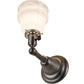 Meyda Lighting Revival Garland 5" Brushed Nickel Wall Sconce With White Shade Glass