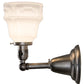 Meyda Lighting Revival Garland 5" Brushed Nickel Wall Sconce With White Shade Glass