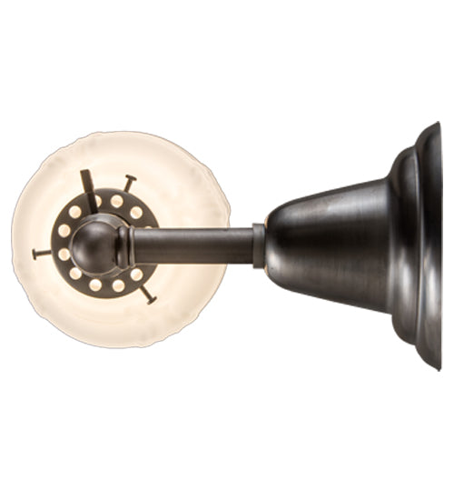 Meyda Lighting Revival Garland 5" Brushed Nickel Wall Sconce With White Shade Glass