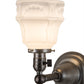 Meyda Lighting Revival Garland 5" Brushed Nickel Wall Sconce With White Shade Glass