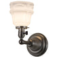 Meyda Lighting Revival Garland 5" Brushed Nickel Wall Sconce With White Shade Glass