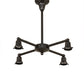 Meyda Lighting Revival Oyster Bay 26" 4-Light Craftsman Brown Favrile Chandelier Hardware