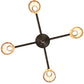Meyda Lighting Revival Oyster Bay 26" 4-Light Craftsman Brown Favrile Chandelier With Gold Iridescent Shade Glass