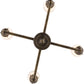 Meyda Lighting Revival Oyster Bay 27" 4-Light Antique Brass Goblet Chandelier With White Shade Glass