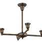 Meyda Lighting Revival Oyster Bay 27" 4-Light Antique Brass Goblet Chandelier With White Shade Glass