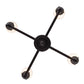Meyda Lighting Revival Oyster Bay 27" 4-Light Craftsman Brown Goblet Chandelier With White Shade Glass