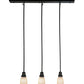 Meyda Lighting Revival Oyster Bay 36" 3-Light Craftsman Brown Goblet Island Pendant Light With White Opal Shade Glass