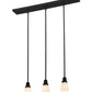 Meyda Lighting Revival Oyster Bay 36" 3-Light Craftsman Brown Goblet Island Pendant Light With White Opal Shade Glass