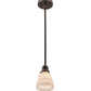 Meyda Lighting Revival Oyster Bay 5" Craftsman Brown Garland Mini Pendant Light With White Shade Glass