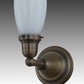 Meyda Lighting Revival Oyster Bay 6" Antique Brass Goblet Wall Sconce With White Shade Glass