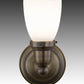 Meyda Lighting Revival Oyster Bay 6" Antique Brass Goblet Wall Sconce With White Shade Glass