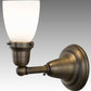 Meyda Lighting Revival Oyster Bay 6" Antique Brass Goblet Wall Sconce With White Shade Glass