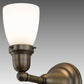 Meyda Lighting Revival Oyster Bay 6" Antique Brass Goblet Wall Sconce With White Shade Glass