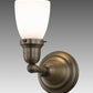 Meyda Lighting Revival Oyster Bay 6" Antique Brass Goblet Wall Sconce With White Shade Glass