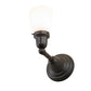 Meyda Lighting Revival Oyster Bay 6" Craftsman Brown Goblet Wall Sconce With White Shade Glass