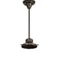 Meyda Lighting Revival Schoolhouse 16" Craftsman Brown Traditional Globe Pendant Light With White Opal Shade Glass