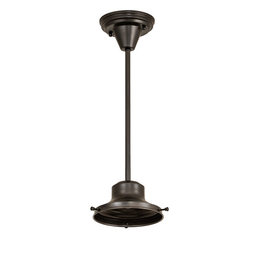Meyda Lighting Revival Schoolhouse 7" Craftsman Brown Pendant Light Hardware