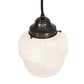 Meyda Lighting Revival Schoolhouse 8" Craftsman Brown Rochelle Globe Mini Pendant Light With White Opal Shade Glass