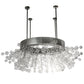 Meyda Lighting Rhododendron 90" 16-Light Nickel Chandelier With Clear Shade Glass