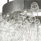 Meyda Lighting Rhododendron 90" 16-Light Nickel Chandelier With Clear Shade Glass