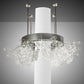 Meyda Lighting Rhododendron 90" 16-Light Nickel Chandelier With Clear Shade Glass