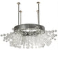 Meyda Lighting Rhododendron 90" 16-Light Nickel Chandelier With Clear Shade Glass