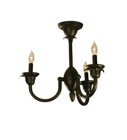 Meyda Lighting Rhythm 24" 3-Light Dark Roast Chandelier