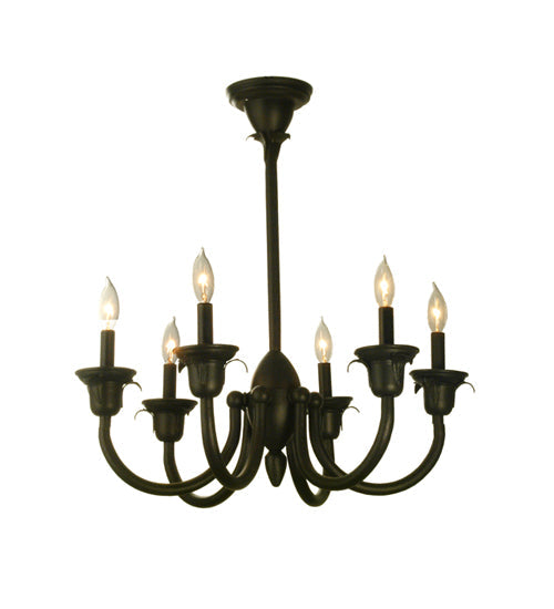 Meyda Lighting Rhythm 27" 6-Light Dark Roast Chandelier