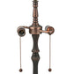 Meyda Lighting Ribbed 24" 2-Light Mahogany Bronze Table Lamp Base