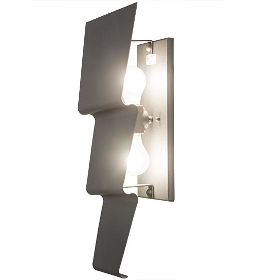 Meyda Lighting Ribbon 10" 2-Light Pewter Wall Sconce