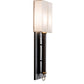 Meyda Lighting Richland 12" 2-Light Craftsman Brown & Raw Brass Wall Sconce With White Textrene Shade