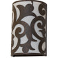 Meyda Lighting Rickard 10" 2-Light Gilded Tobacco Wall Sconce With Statuario Idalight Shade