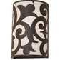 Meyda Lighting Rickard 10" 2-Light Gilded Tobacco Wall Sconce With Statuario Idalight Shade