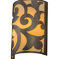 Meyda Lighting Rickard 254972 8" 2-Light French Bronze Wall Sconce With Provostone Idalight Shade