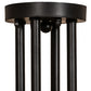 Meyda Lighting Rickard 48" 16-Light 2-Tier Blackwash Pendant Light With Beige Travertine Idalight Shade