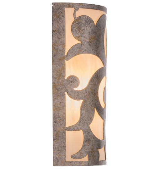 Meyda Lighting Rickard 8" 2-Light LED Corinth ADA Wall Sconce With Sahara Taupe Idalight Shade Glass