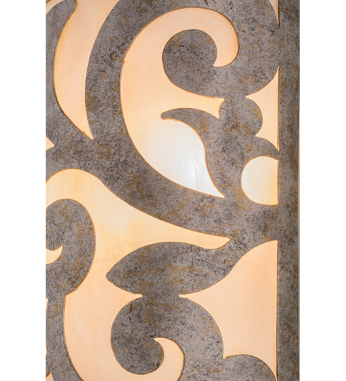 Meyda Lighting Rickard 8" 2-Light LED Corinth ADA Wall Sconce With Sahara Taupe Idalight Shade Glass
