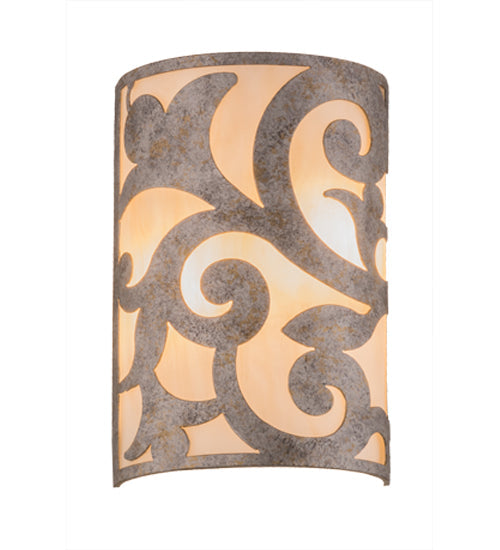 Meyda Lighting Rickard 8" 2-Light LED Corinth ADA Wall Sconce With Sahara Taupe Idalight Shade Glass