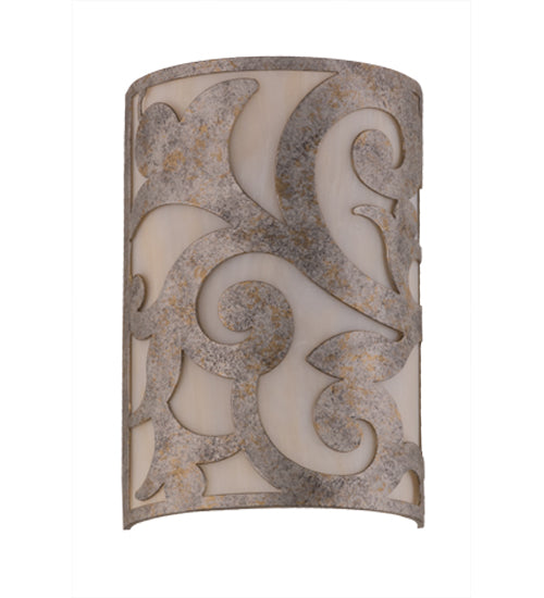 Meyda Lighting Rickard 8" 2-Light LED Corinth ADA Wall Sconce With Sahara Taupe Idalight Shade Glass