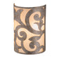 Meyda Lighting Rickard 8" 2-Light LED Corinth ADA Wall Sconce With Sahara Taupe Idalight Shade Glass