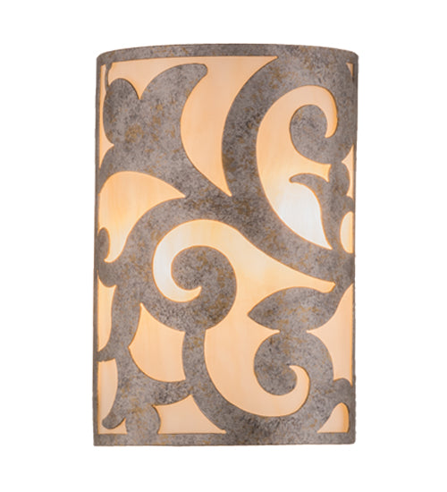 Meyda Lighting Rickard 8" 2-Light LED Corinth ADA Wall Sconce With Sahara Taupe Idalight Shade Glass