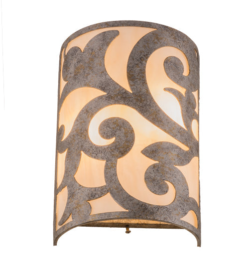 Meyda Lighting Rickard 8" 2-Light LED Corinth ADA Wall Sconce With Sahara Taupe Idalight Shade Glass