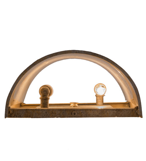 Meyda Lighting Rickard 8" 2-Light LED Corinth ADA Wall Sconce With Sahara Taupe Idalight Shade Glass