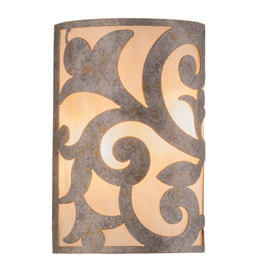 Meyda Lighting Rickard 8" 2-Light LED Corinth ADA Wall Sconce With Sahara Taupe Idalight Shade Glass