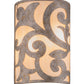 Meyda Lighting Rickard 8" 2-Light LED Corinth ADA Wall Sconce With Sahara Taupe Idalight Shade Glass