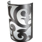 Meyda Lighting Rickard 8" 2-Light Nickel Powder Coat Wall Sconce With White Statuario Idalight Shade Glass