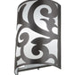 Meyda Lighting Rickard 8" 2-Light Nickel Powder Coat Wall Sconce With White Statuario Idalight Shade Glass