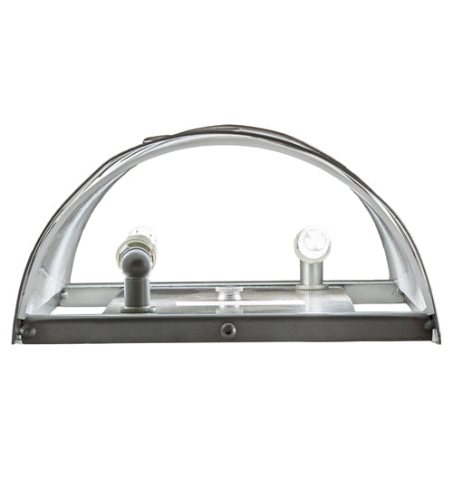 Meyda Lighting Rickard 8" 2-Light Nickel Powder Coat Wall Sconce With White Statuario Idalight Shade Glass