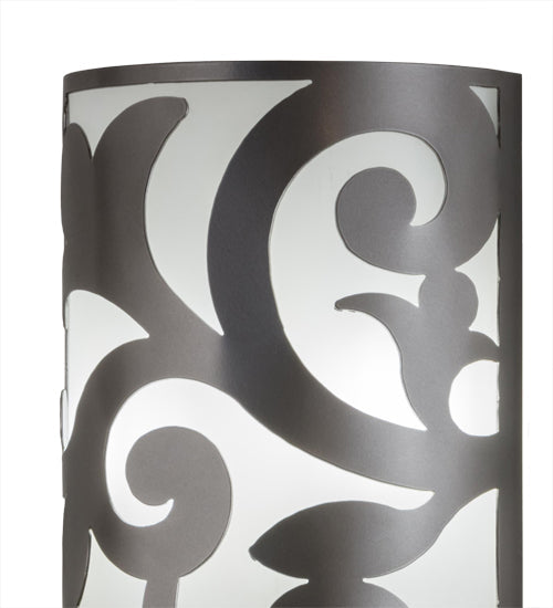 Meyda Lighting Rickard 8" 2-Light Nickel Powder Coat Wall Sconce With White Statuario Idalight Shade Glass